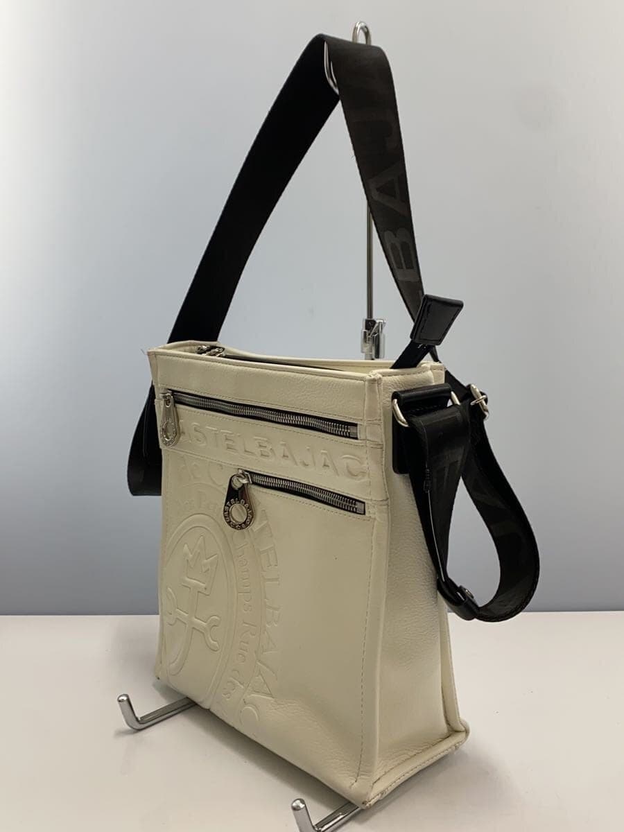 CASTELBAJAC Shoulder Bag Leather WHT 2