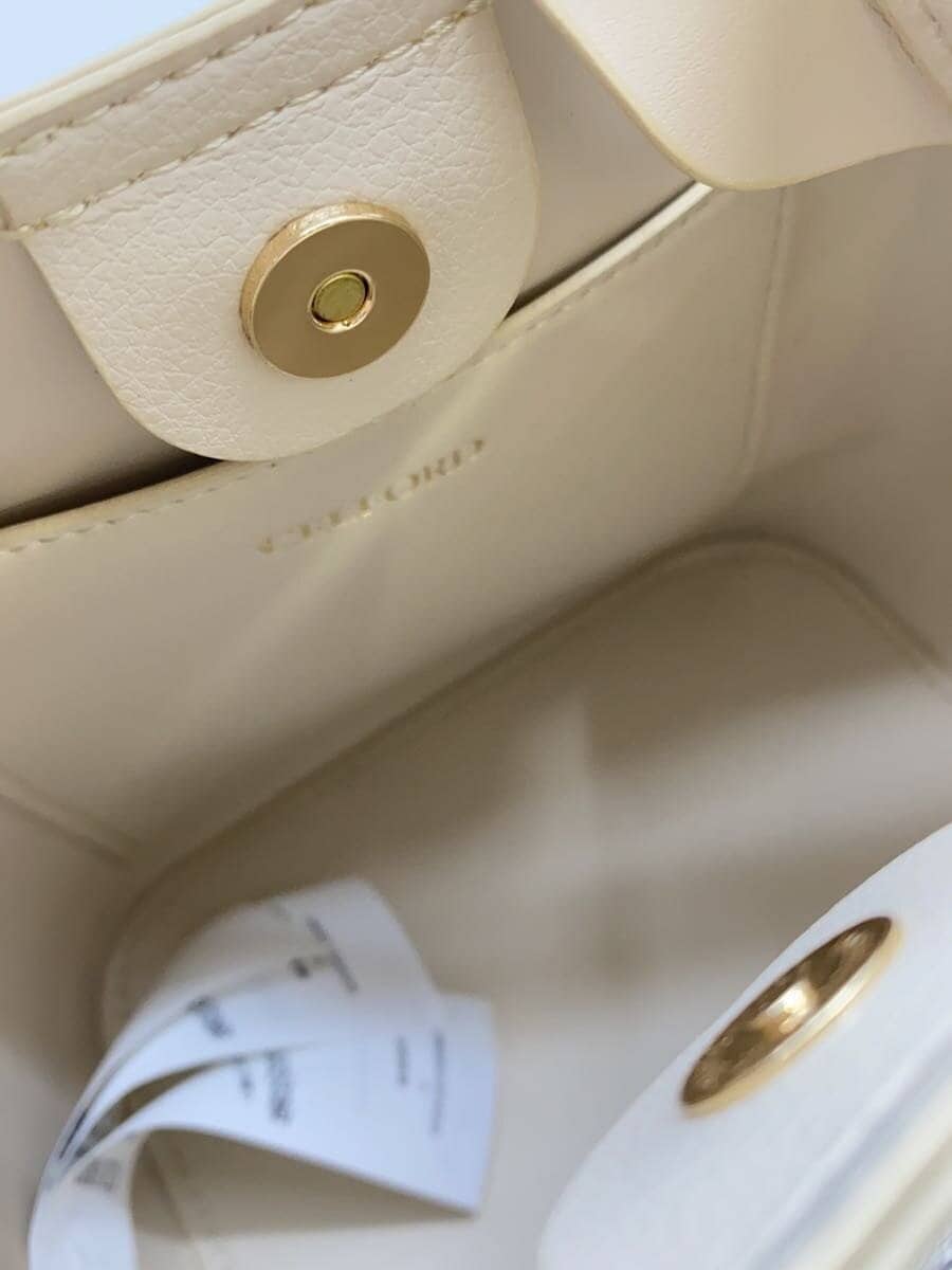 CELFORD Crystal Dot One Handle Bag Handbag Leather BEG 6