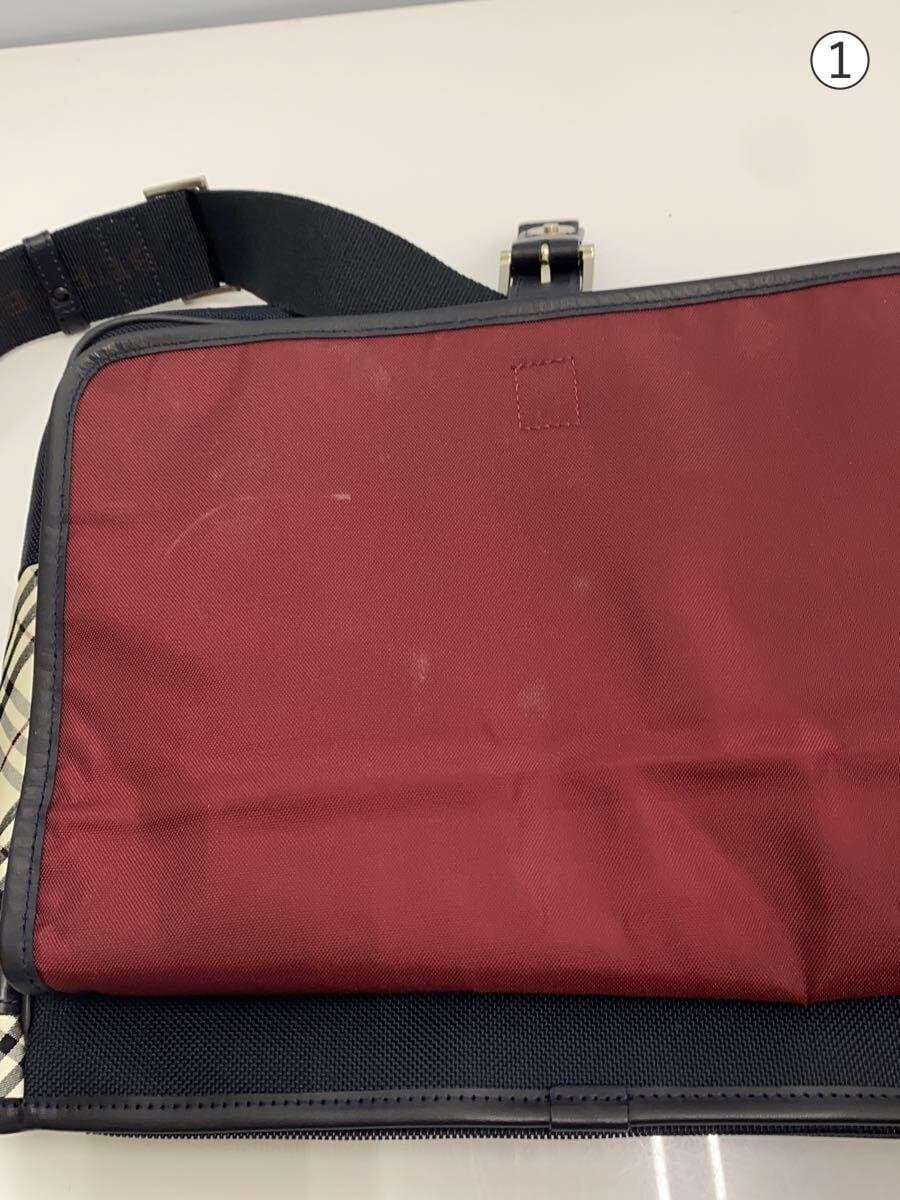 BURBERRY BLACK LABEL shoulder bag nylon BLK has stains 7