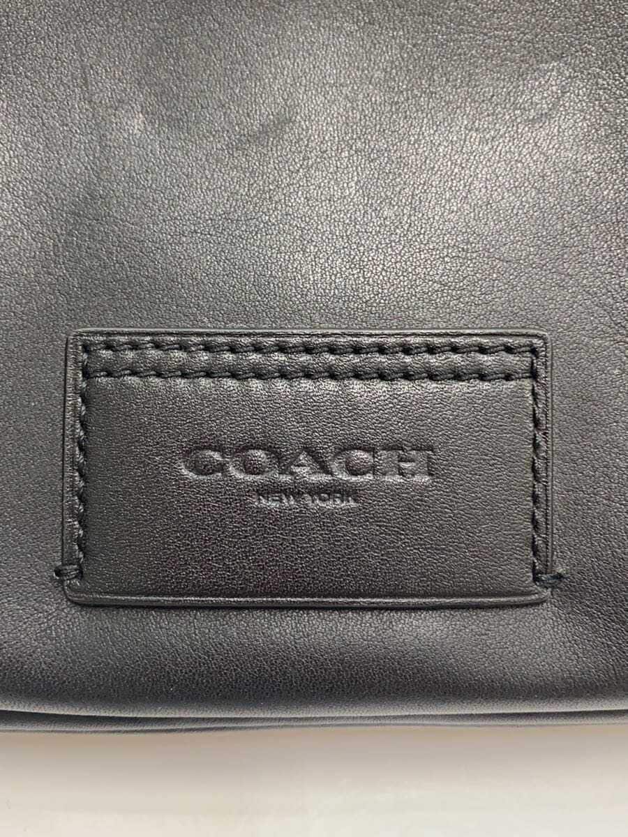 COACH Waist Bag Leather Black C2716 5