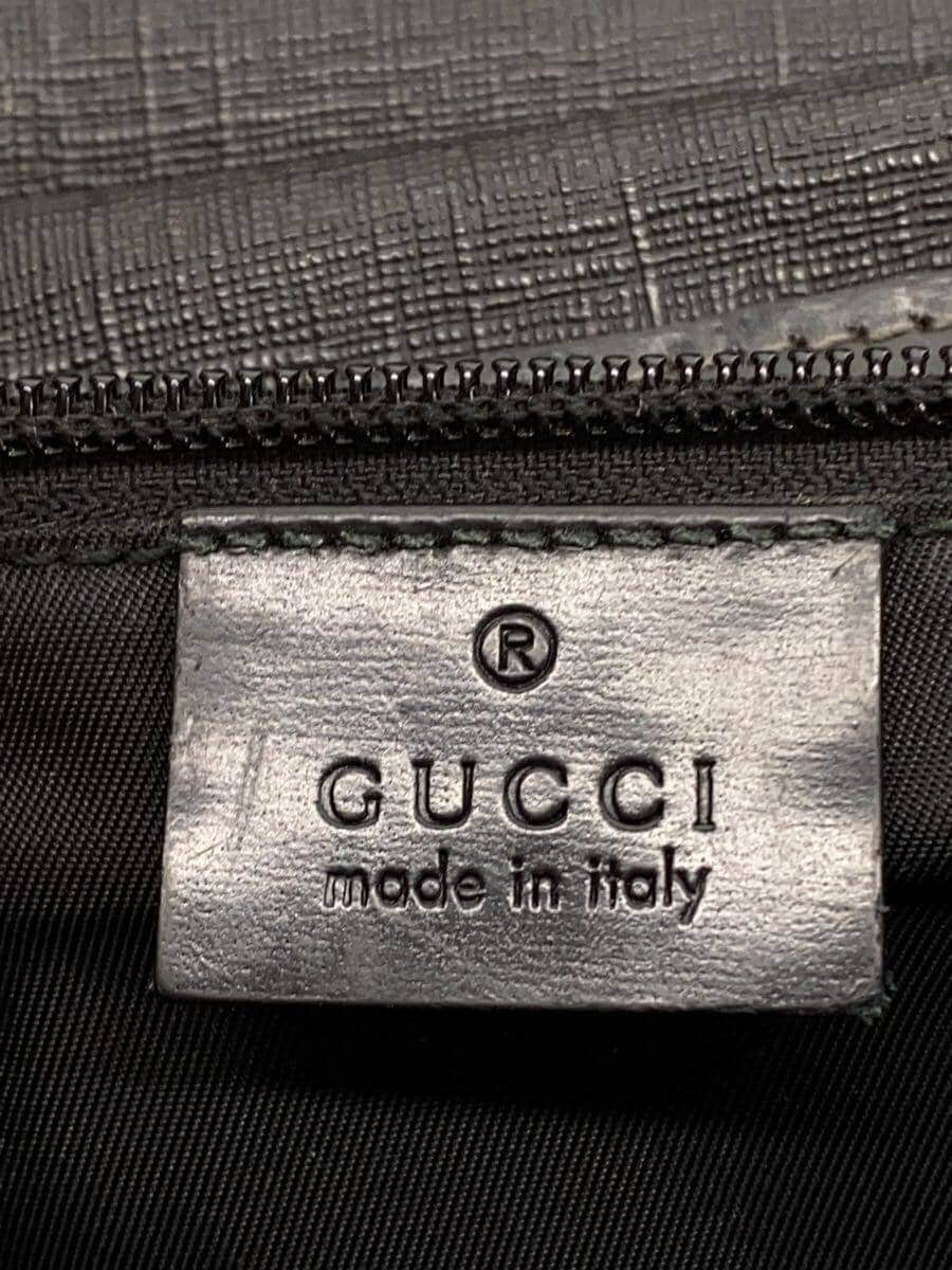 GUCCI Shoulder Bag_Interlocking G_Coated Canvas BLK 5