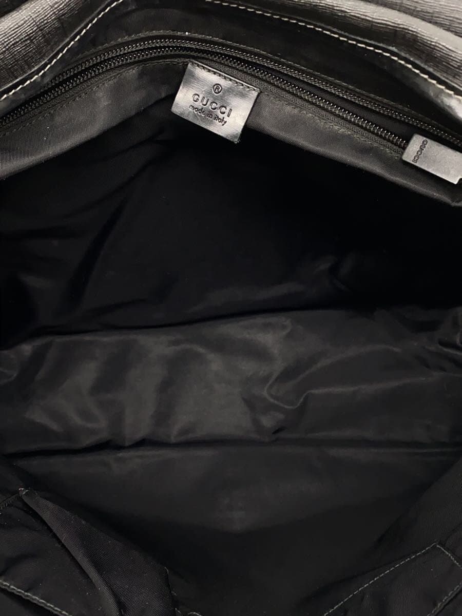 GUCCI Shoulder Bag_Interlocking G_Coated Canvas BLK 6