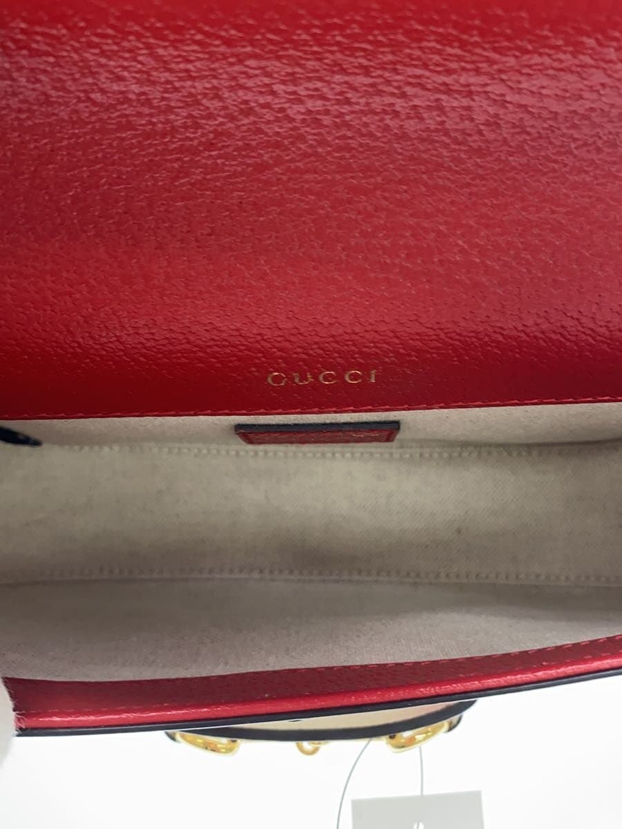 GUCCI Shoulder Bag Leather RED 658574 6