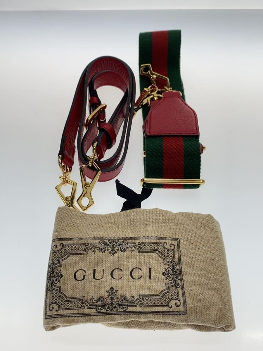 GUCCI Shoulder Bag Leather RED 658574 7