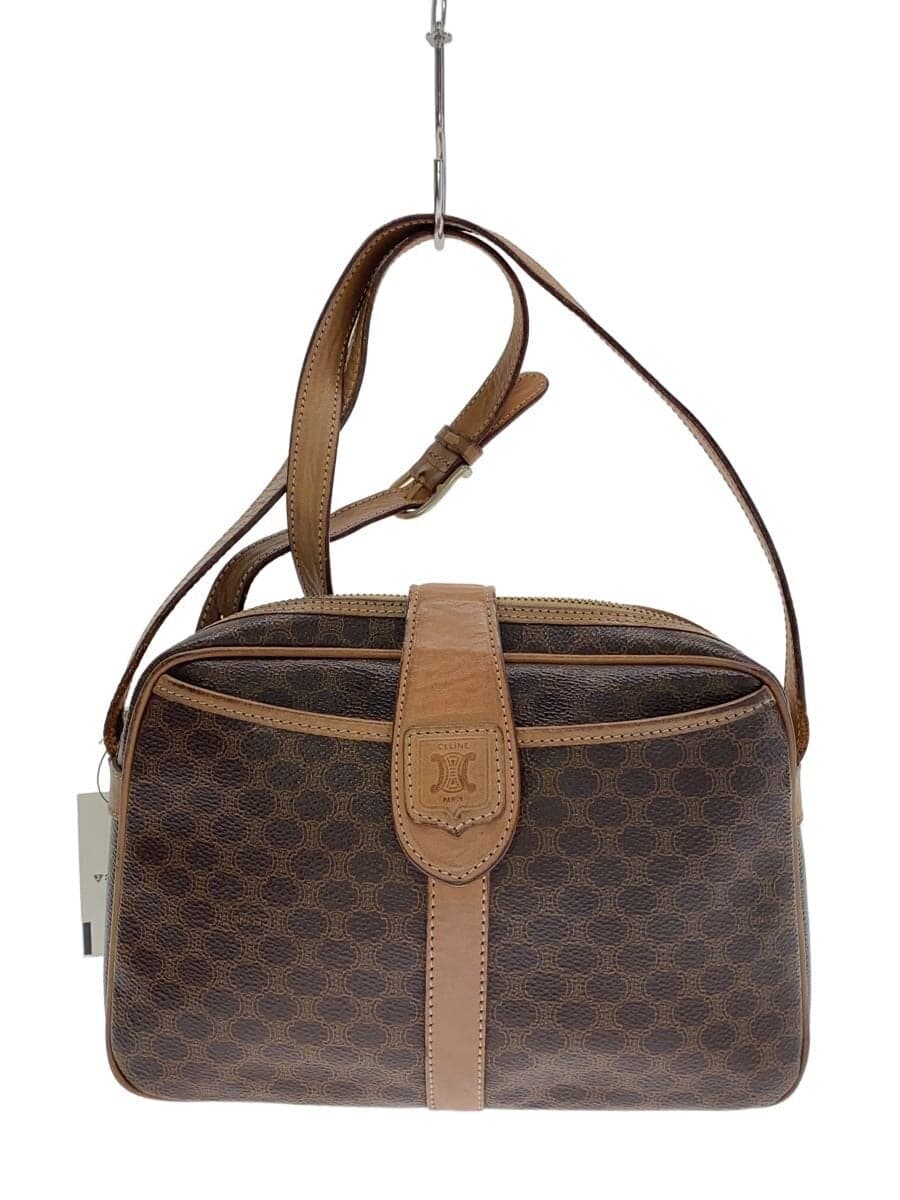 CELINE Shoulder Bag BRW All Over Pattern