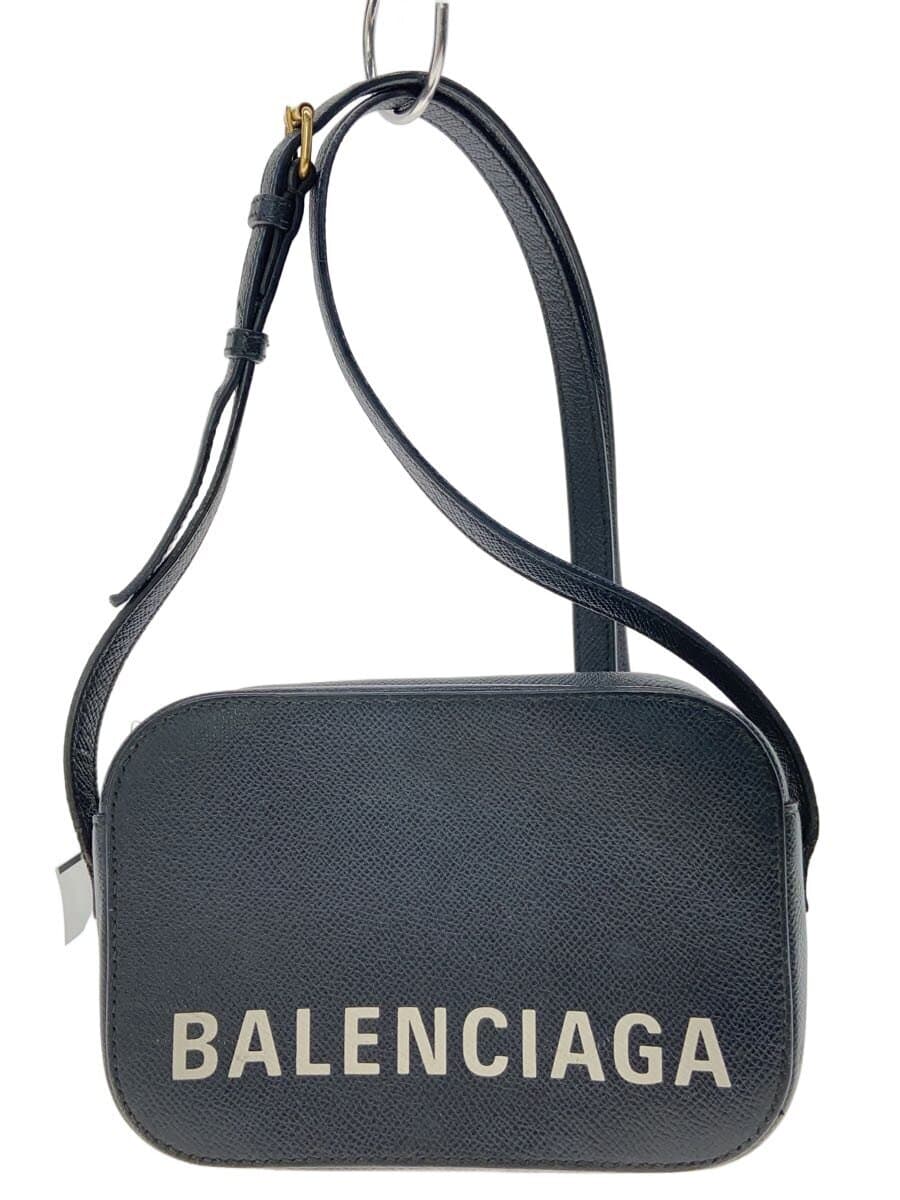 BALENCIAGA Shoulder Bag Leather BLK 558171
