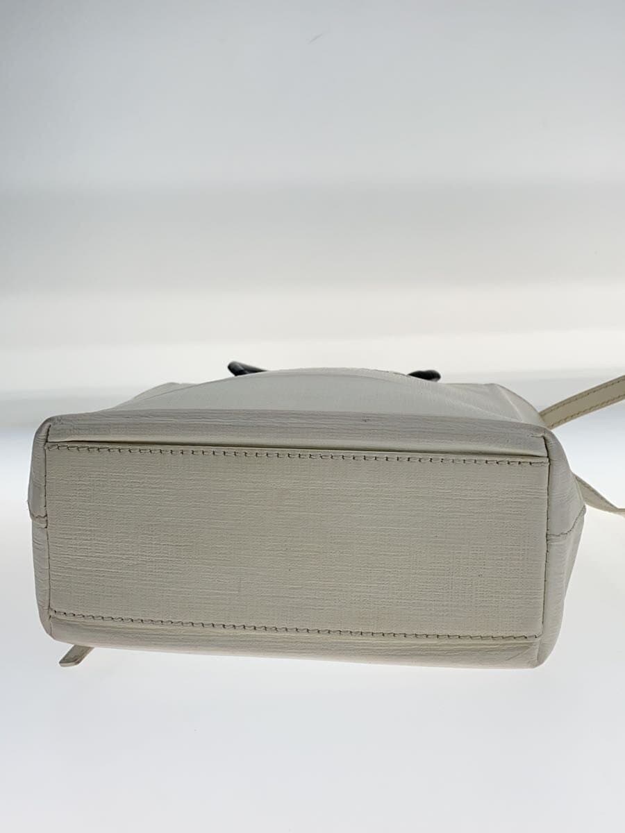 BALENCIAGA Shoulder Bag Leather WHT 4