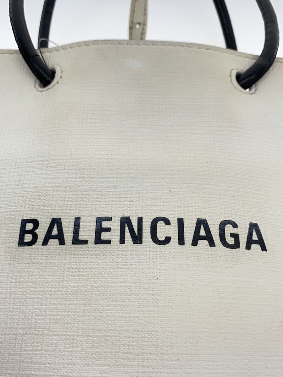 BALENCIAGA Shoulder Bag Leather WHT 5