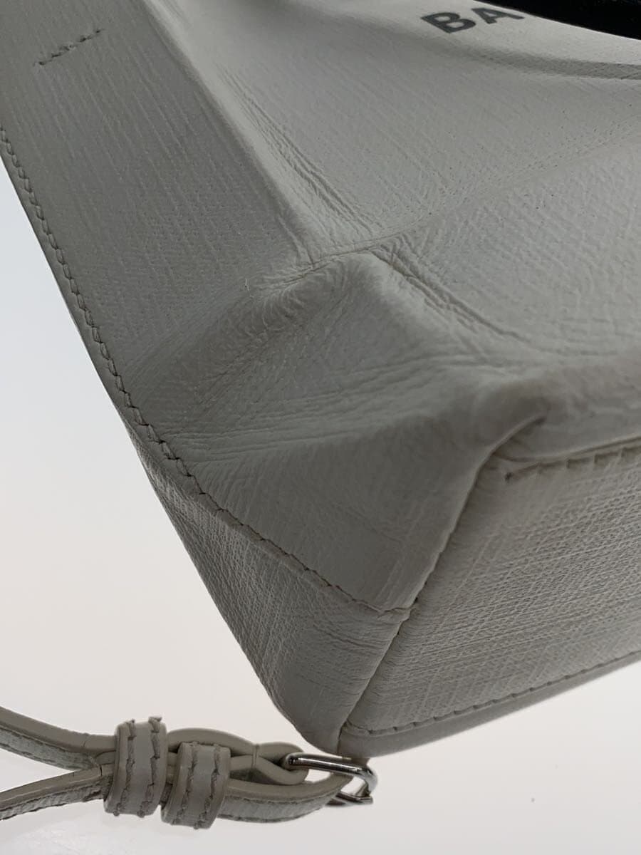 BALENCIAGA Shoulder Bag Leather WHT 7