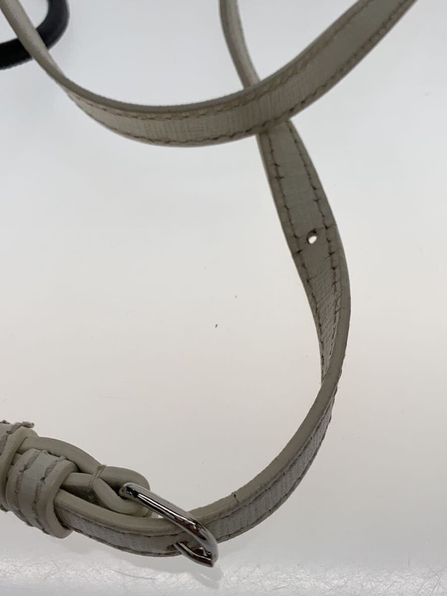 BALENCIAGA Shoulder Bag Leather WHT 8