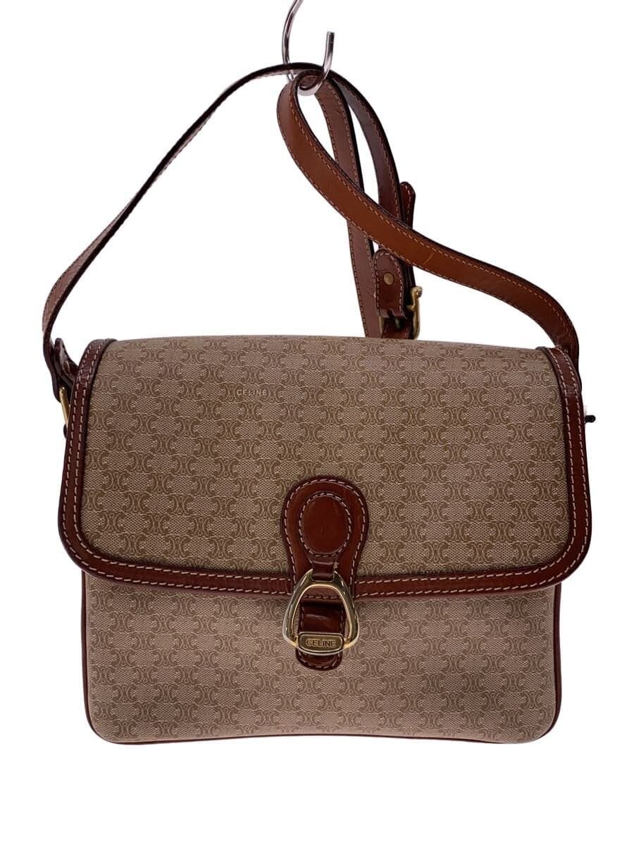 CELINE Shoulder Bag BEG All Over Pattern