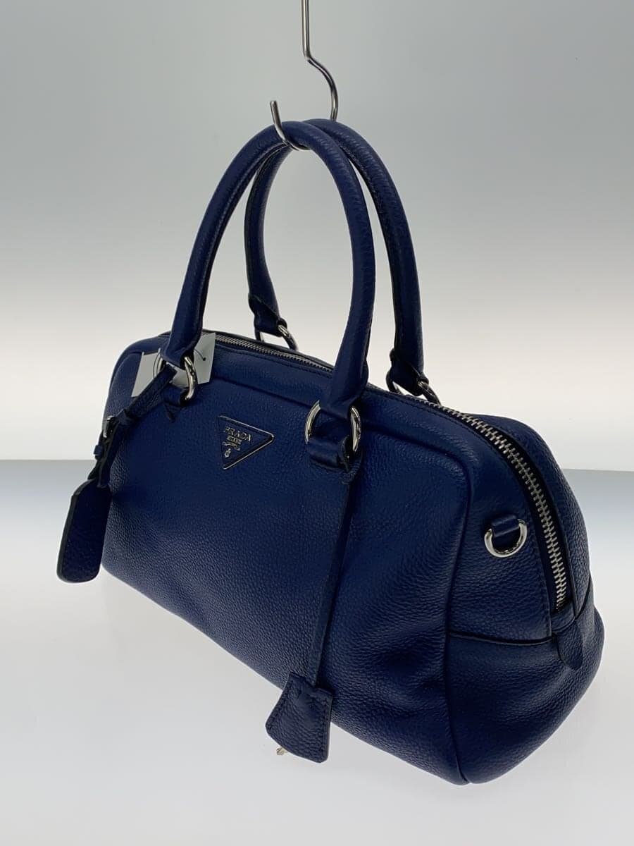 PRADA Bag Leather BLU 2
