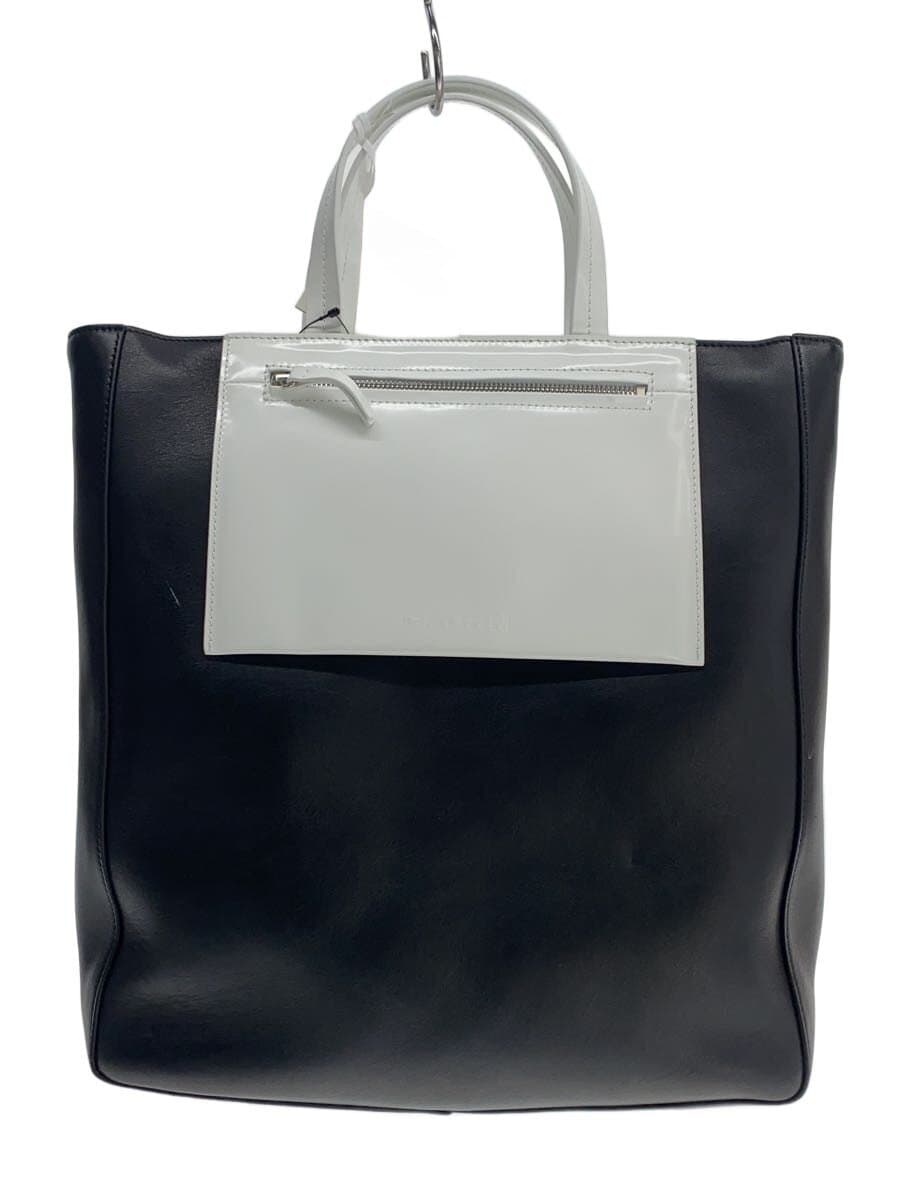 CA Ba N Tote Bag Leather BLK 49-03-31-03003-k