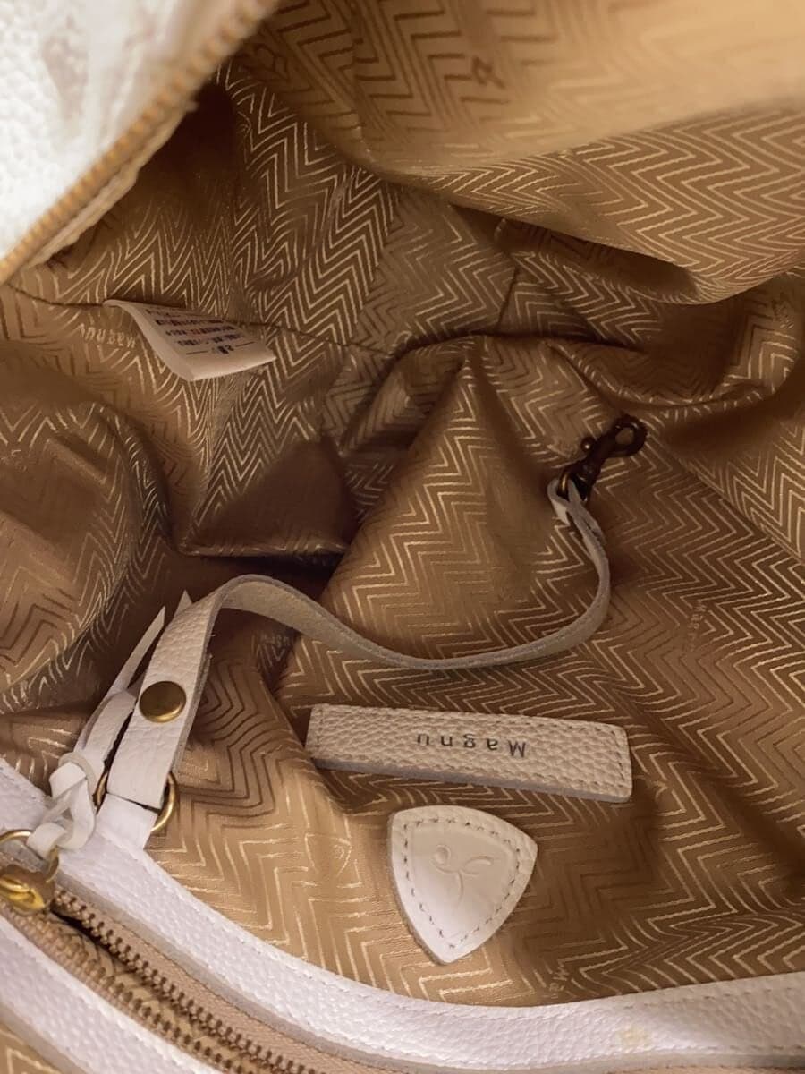 Magnu Shoulder Bag Leather WHT 6