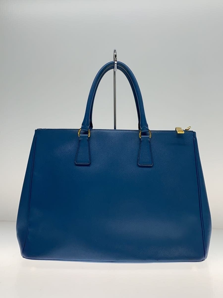 PRADA tote bag leather blue 3