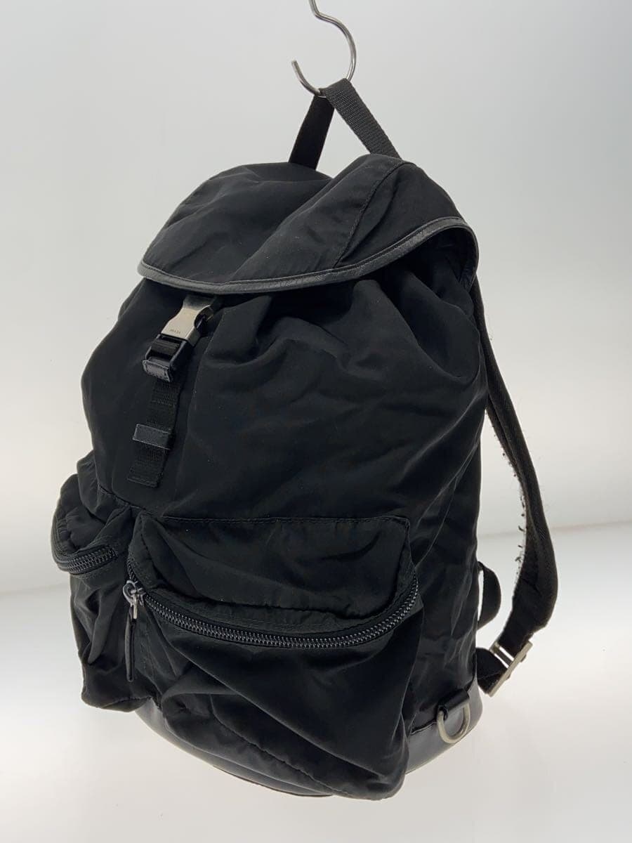 PRADA Backpack Nylon Black 2