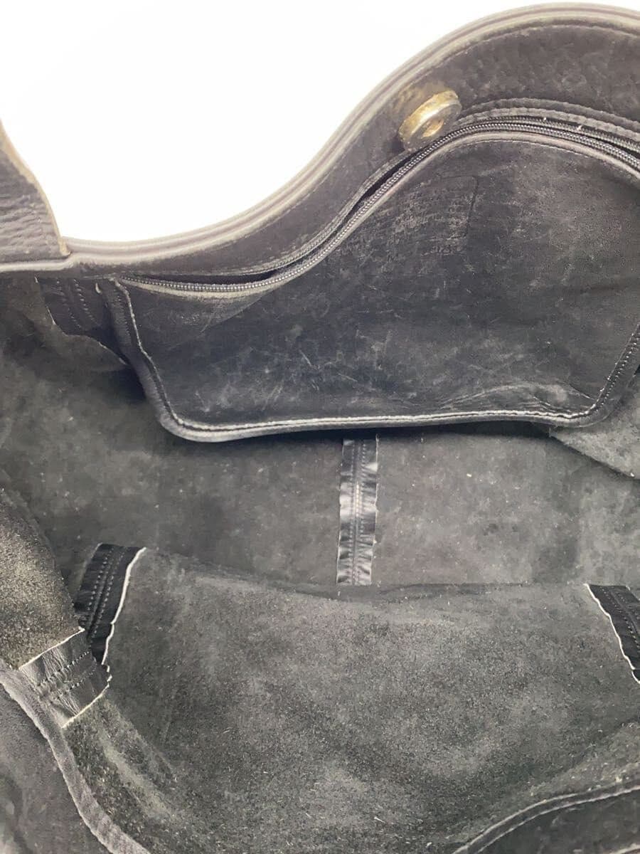 COACH Shoulder Bag Leather BLK 6