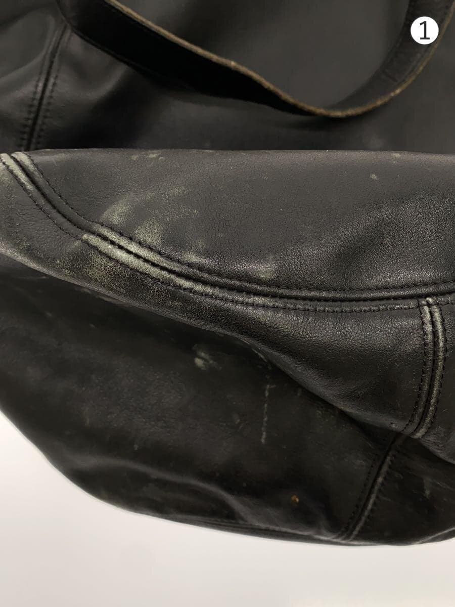 COACH Shoulder Bag Leather BLK 7