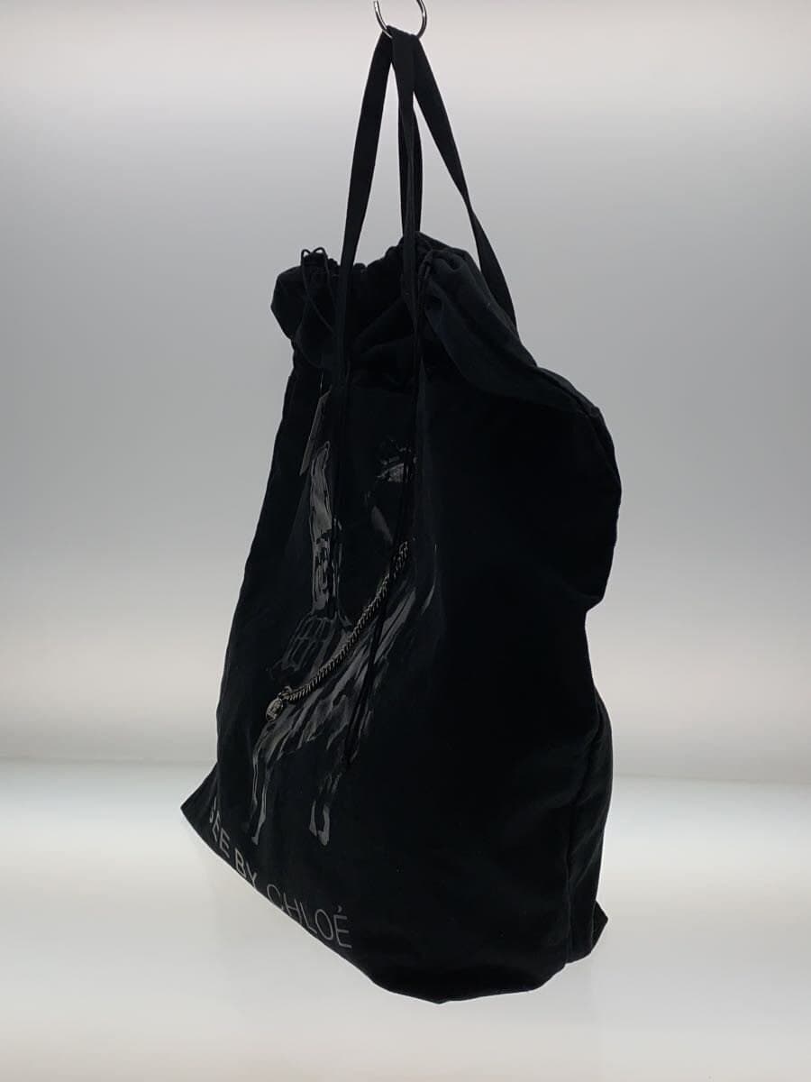SEE BY CHLOE tote bag canvas BLK animal 2
