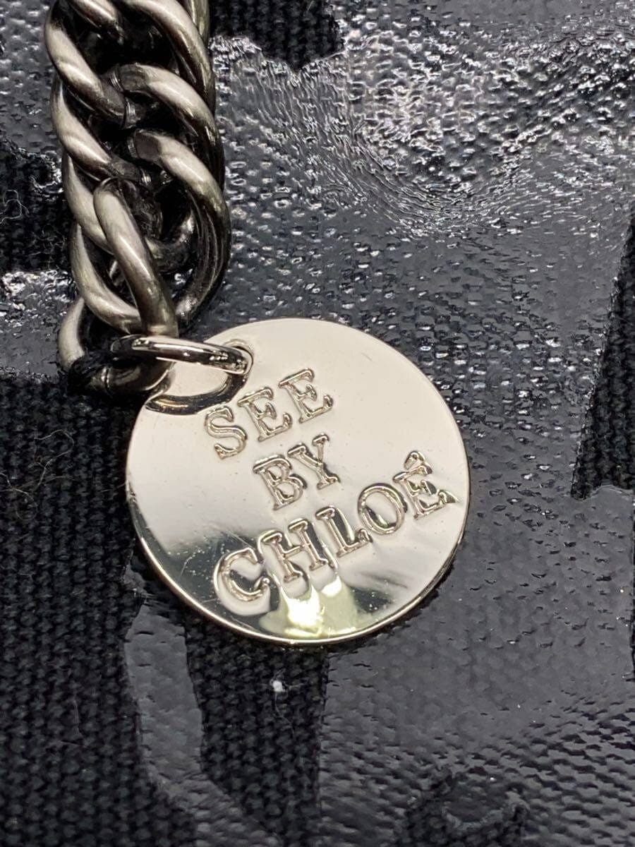 SEE BY CHLOE tote bag canvas BLK animal 5