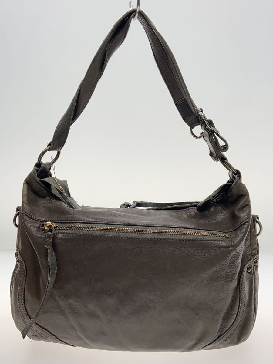 Russet Shoulder Bag Leather KHK 3