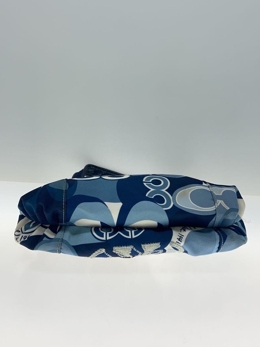 COACH Shoulder Bag Canvas BLU All-over Print 4