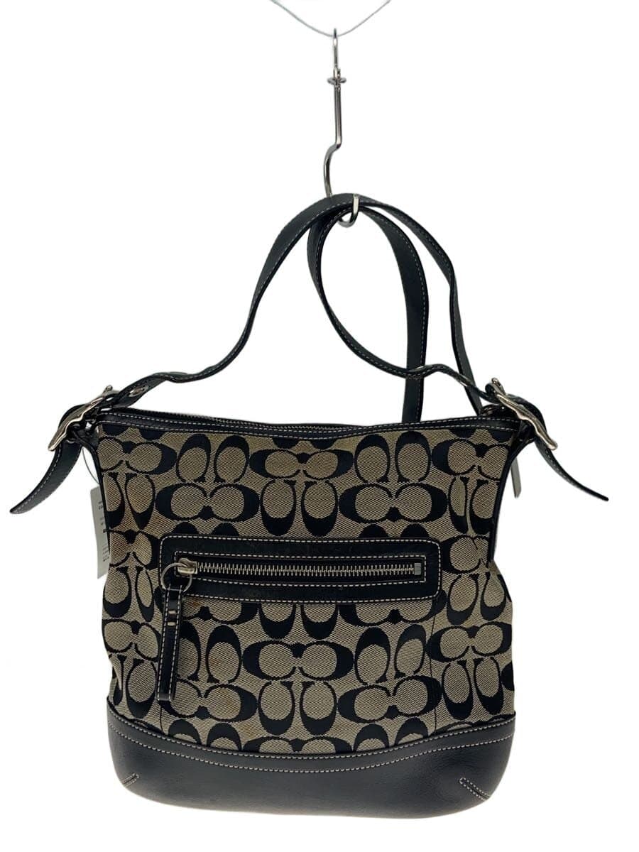 COACH Bag Canvas BRW All-over Print