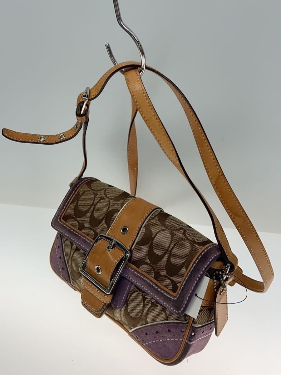 COACH Bag Canvas BEG All-over Print 2