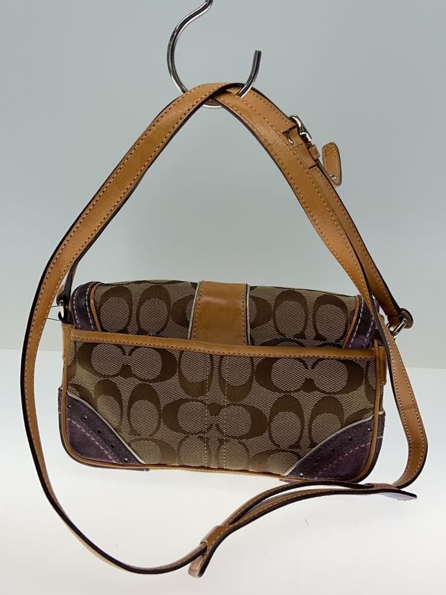 COACH Bag Canvas BEG All-over Print 3