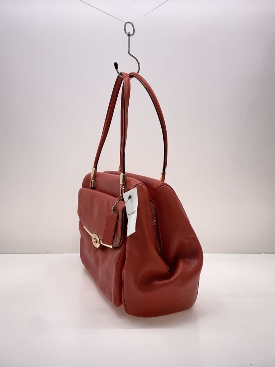 COACH Boston Bag_All Leather Leather RED 2