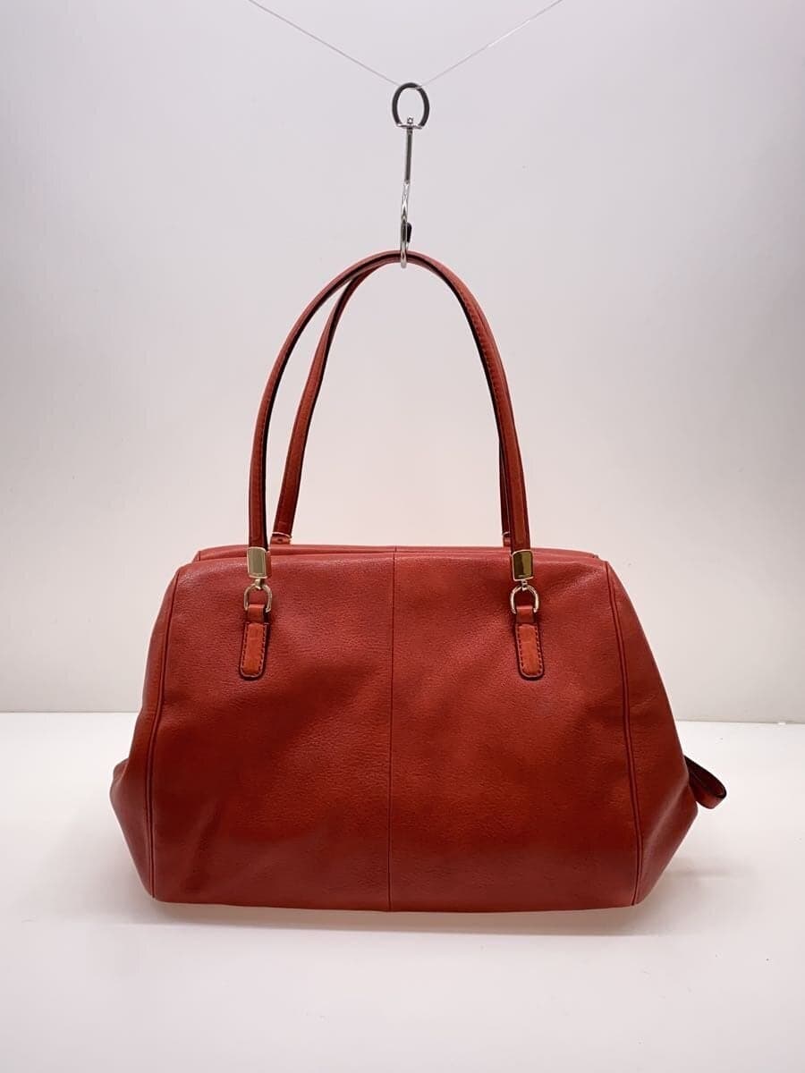 COACH Boston Bag_All Leather Leather RED 3