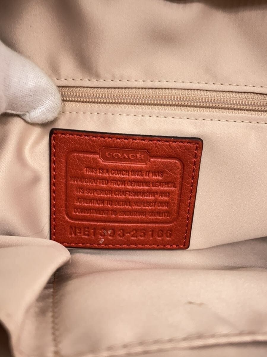 COACH Boston Bag_All Leather Leather RED 5