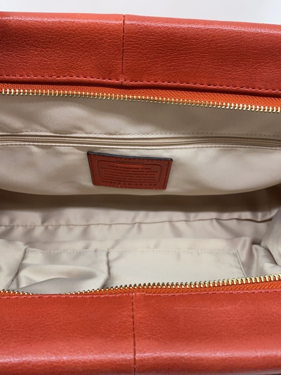 COACH Boston Bag_All Leather Leather RED 6