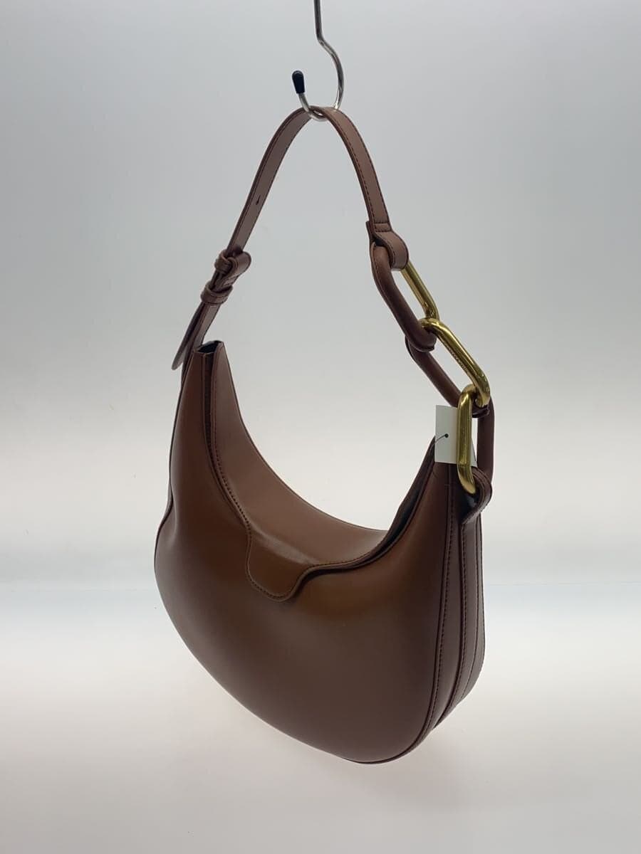 CHARLES&KEITH Kora Metallic Accent Moon Bag Shoulder Bag -- BRW Solid 40782486 2