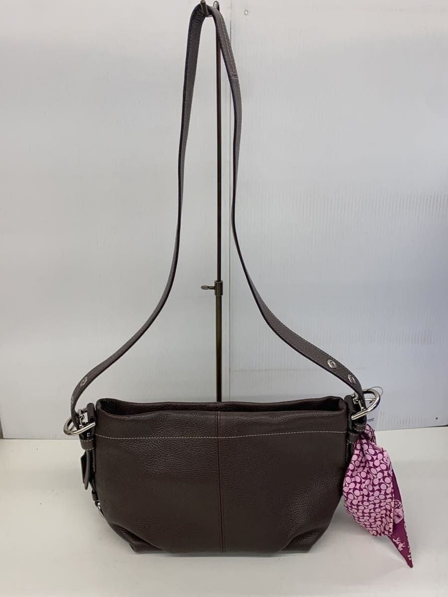COACH Shoulder Bag Leather BRW 3