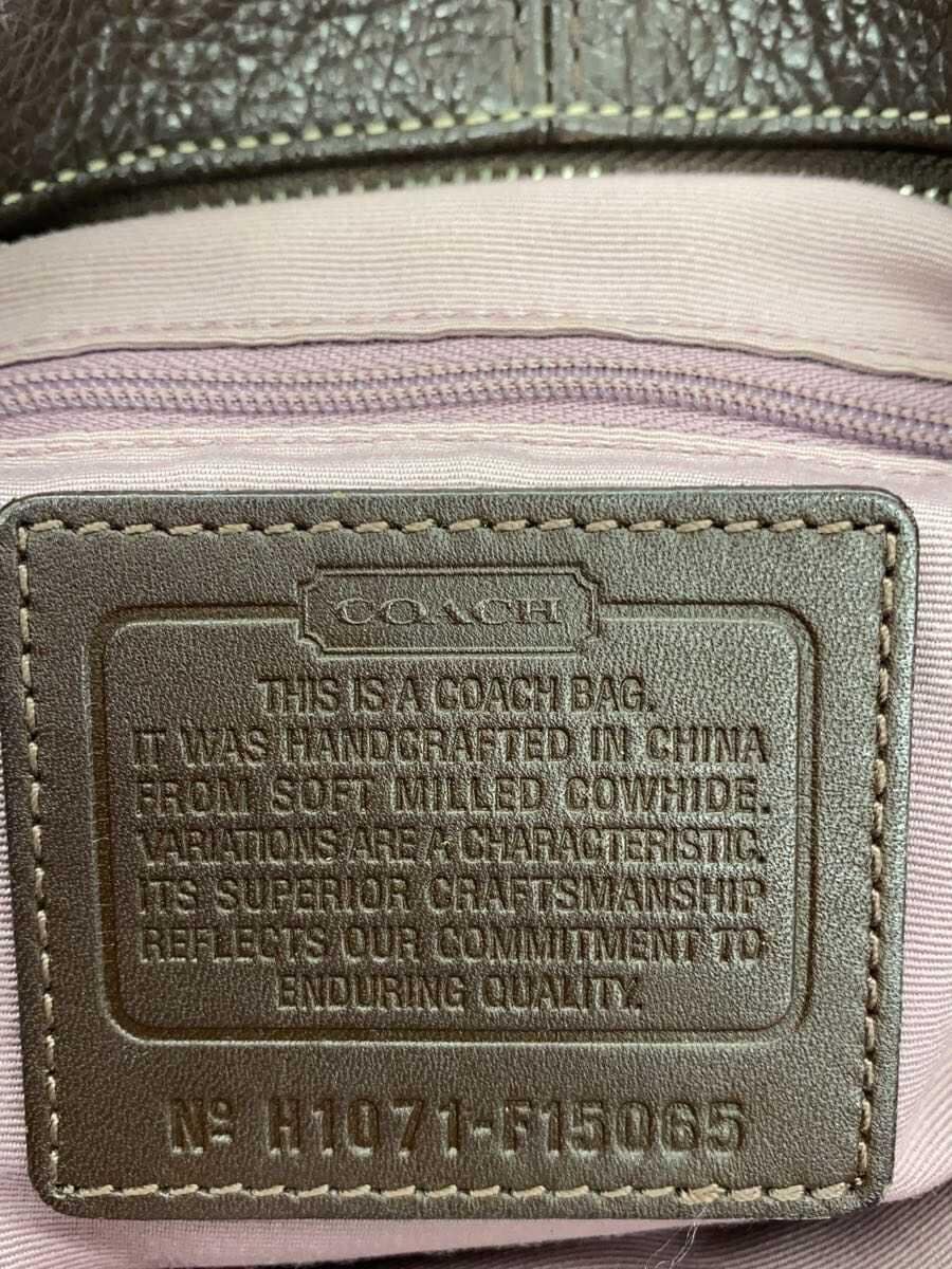 COACH Shoulder Bag Leather BRW 5