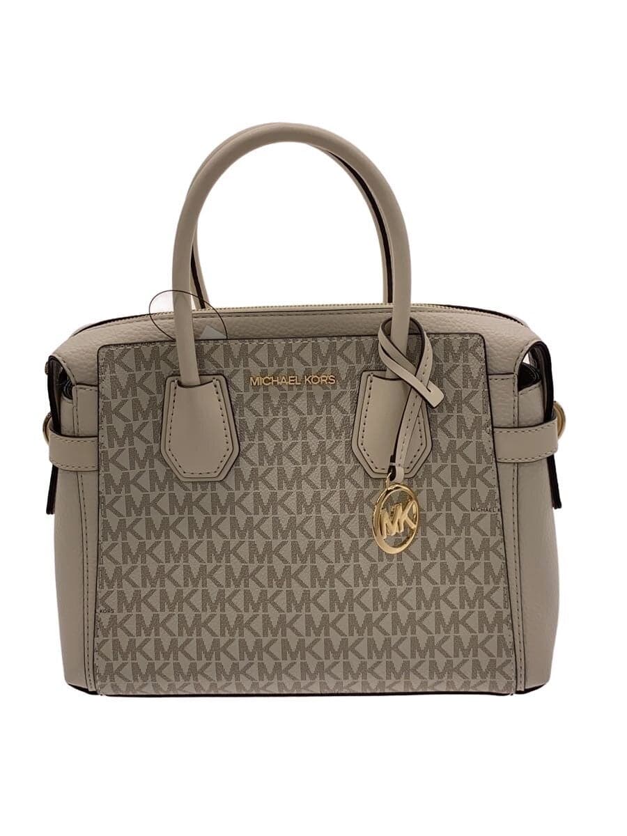 MICHAEL KORS Handbag PVC White All-over Print