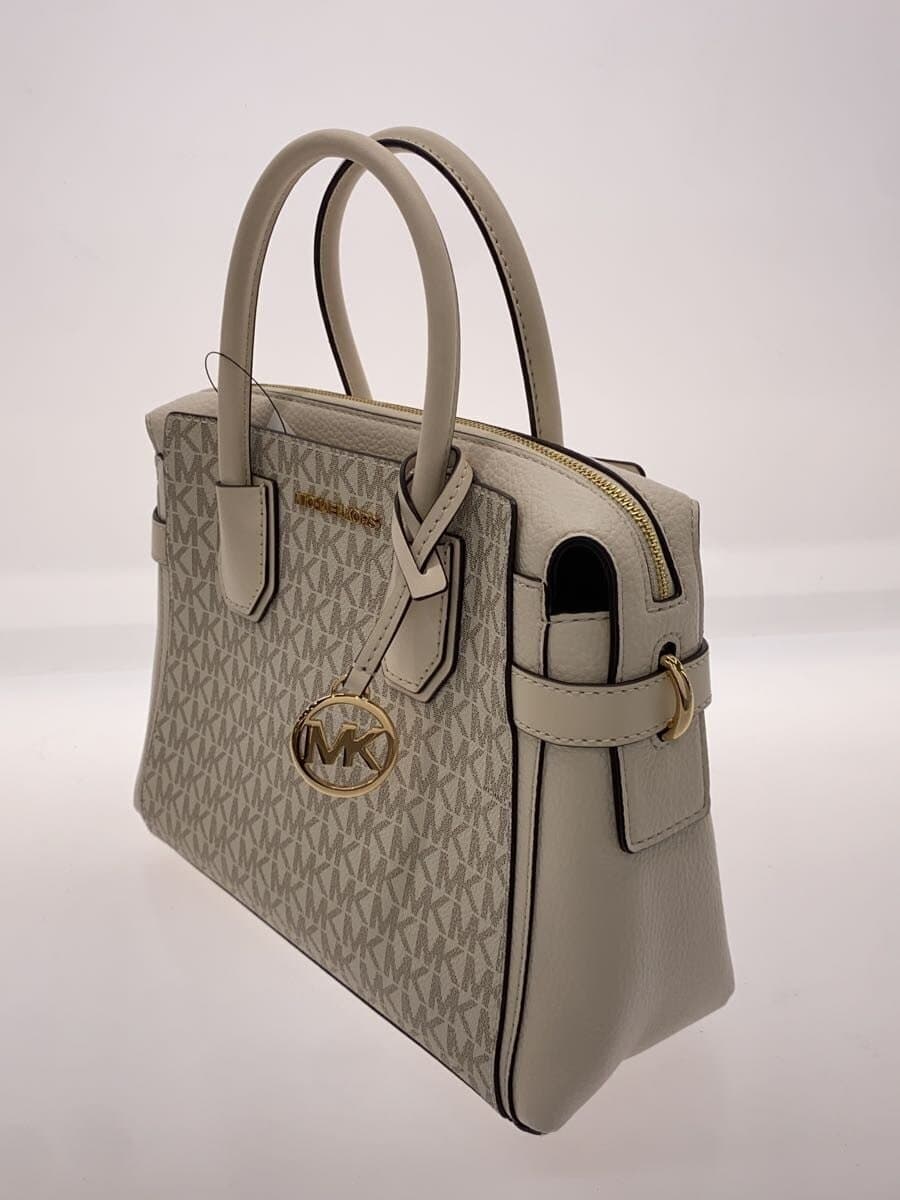 MICHAEL KORS Handbag PVC White All-over Print 2