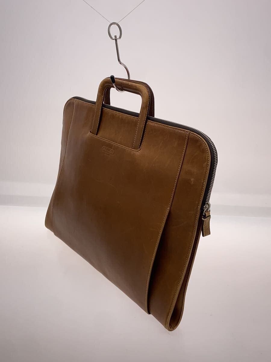 COACH Business Bag Leather CML Solid Color 5A04 2