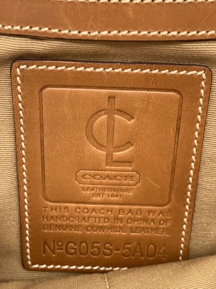 COACH Business Bag Leather CML Solid Color 5A04 5