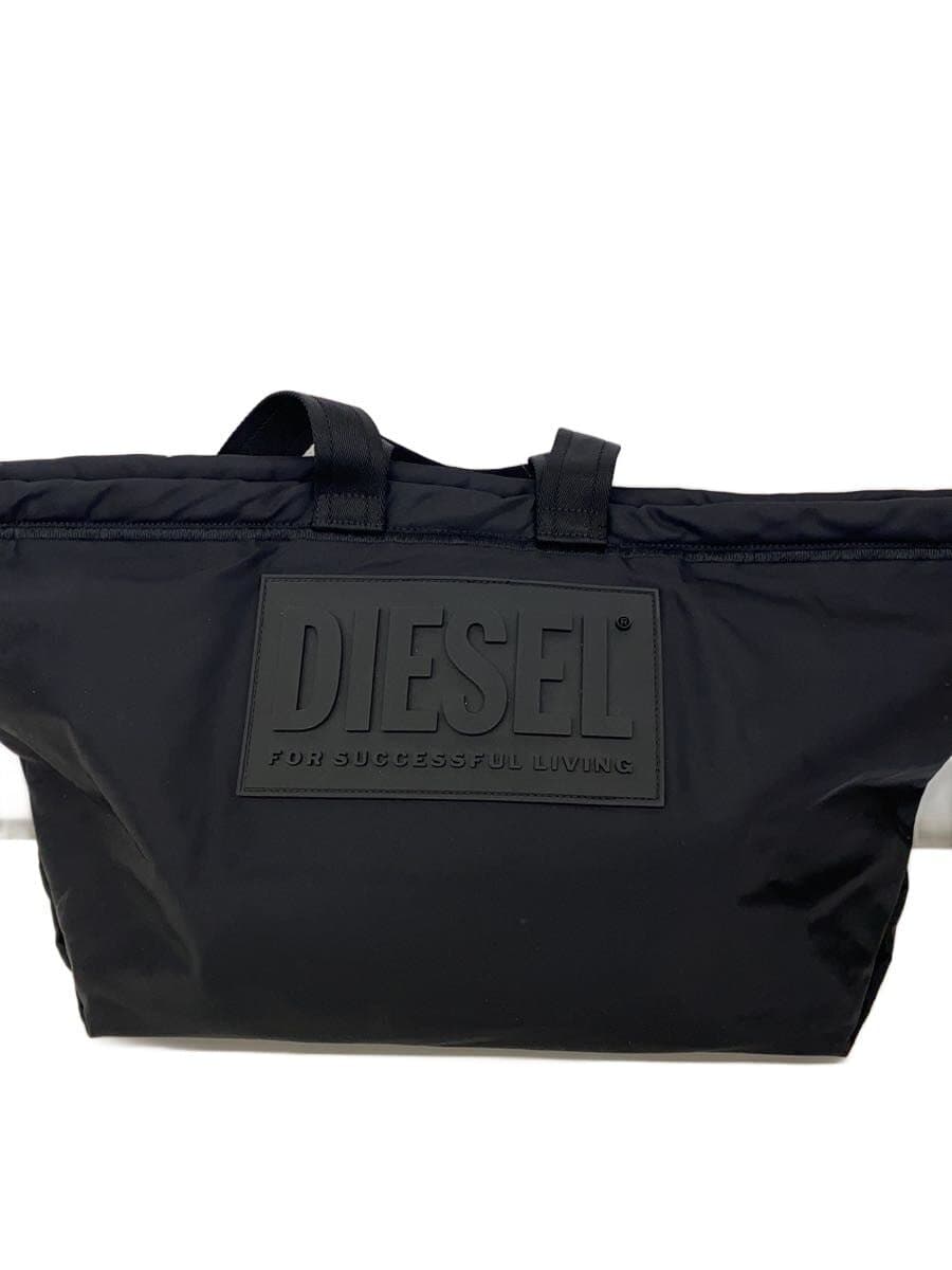 DIESEL Dual Handle Tote Bag BLK Solid X08083