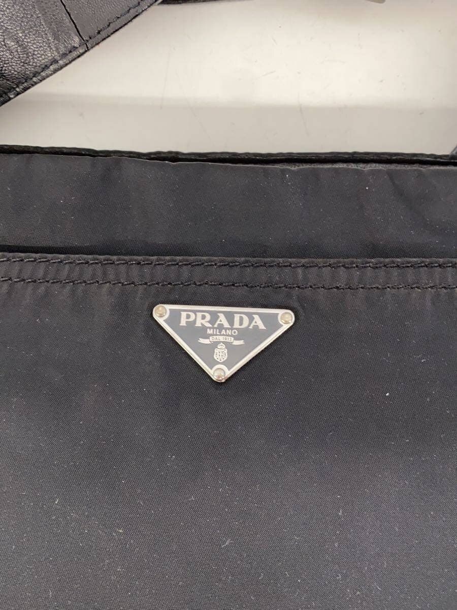 PRADA Shoulder Bag Nylon BLK Solid 5