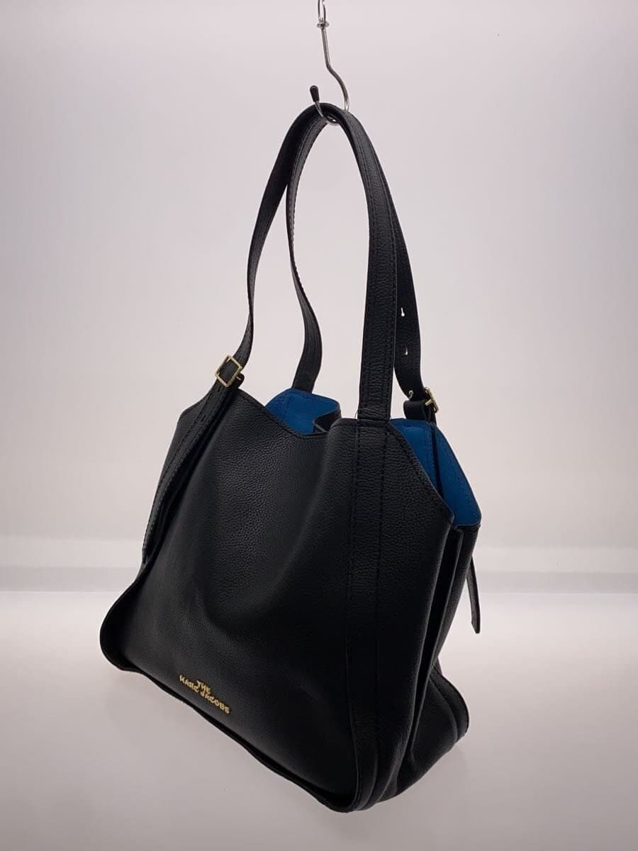 MARC JACOBS Tote Bag Leather Black Solid Color 2