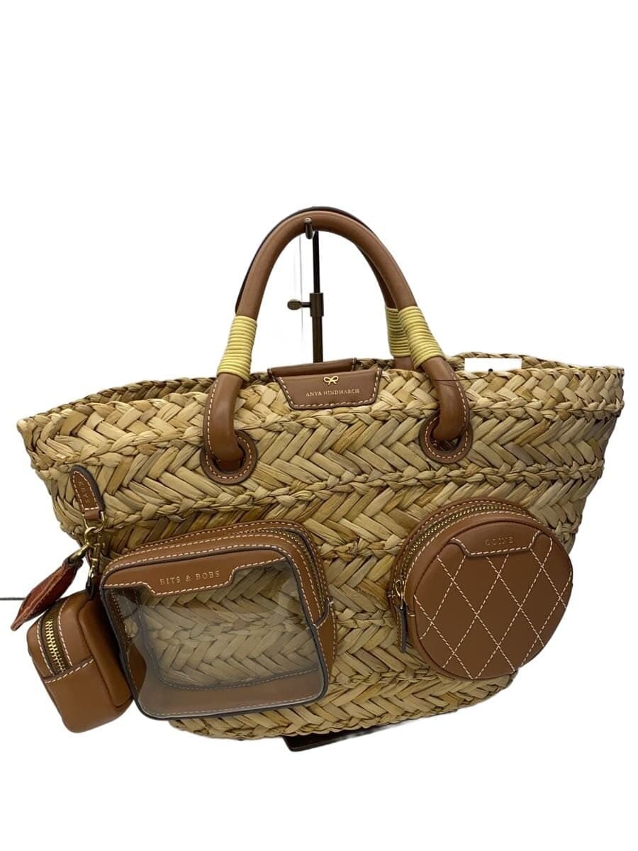 ANYA HINDMARCH Basket Bag -- BRW Solid Multi Pocket Basket in Natural Seagrass