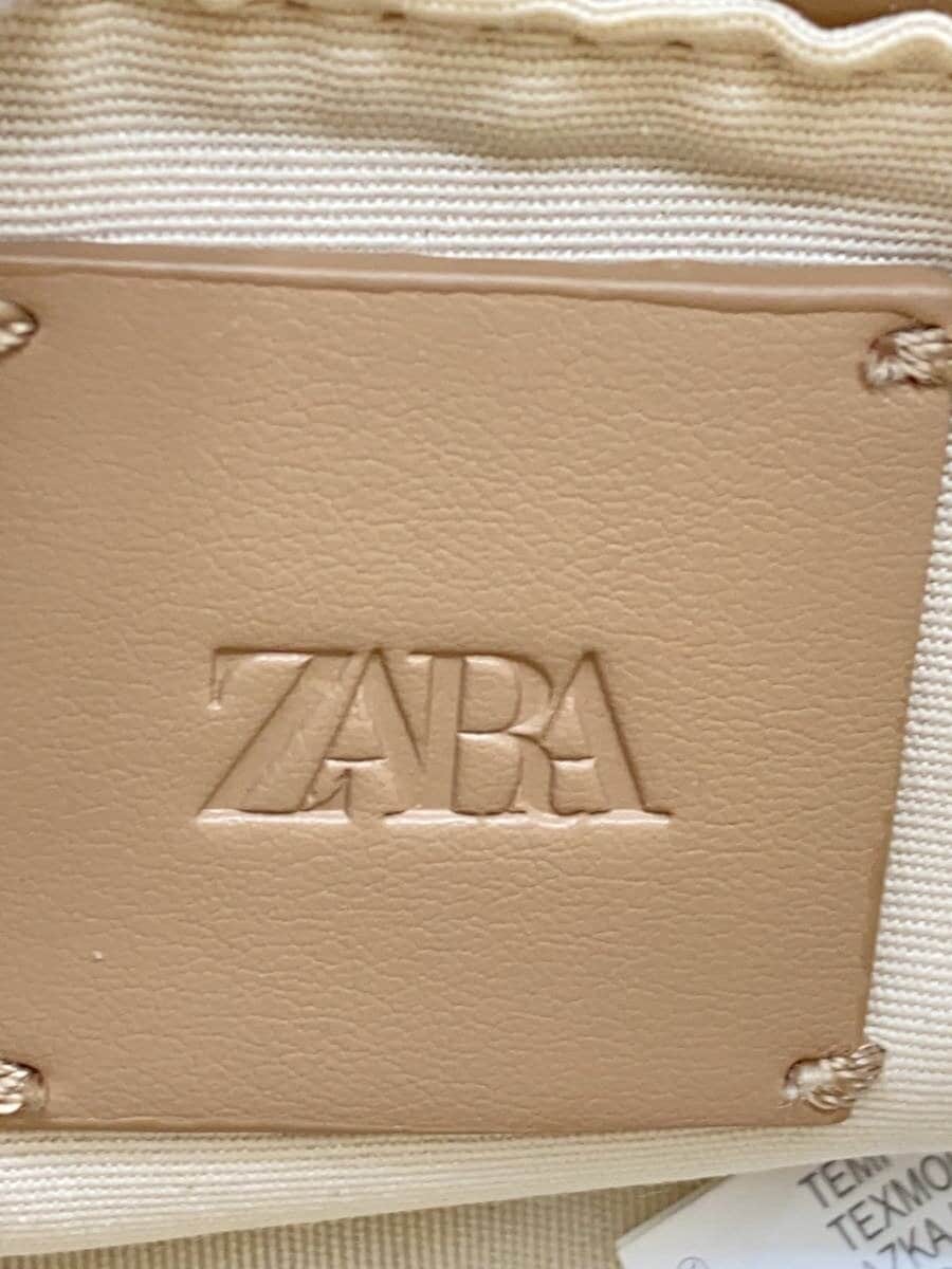 ZARA Shoulder Bag Faux Leather BEG 5