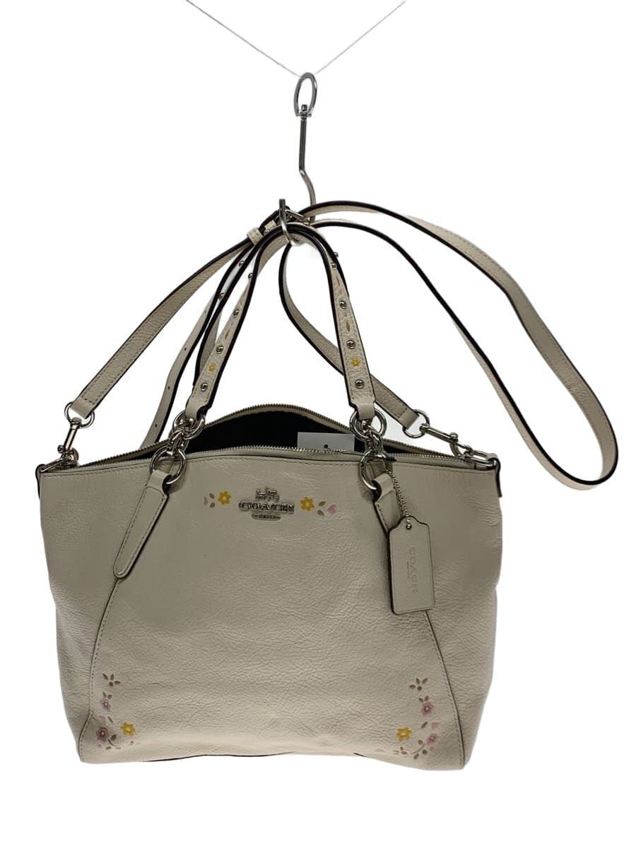 COACH handbag leather WHT F24599