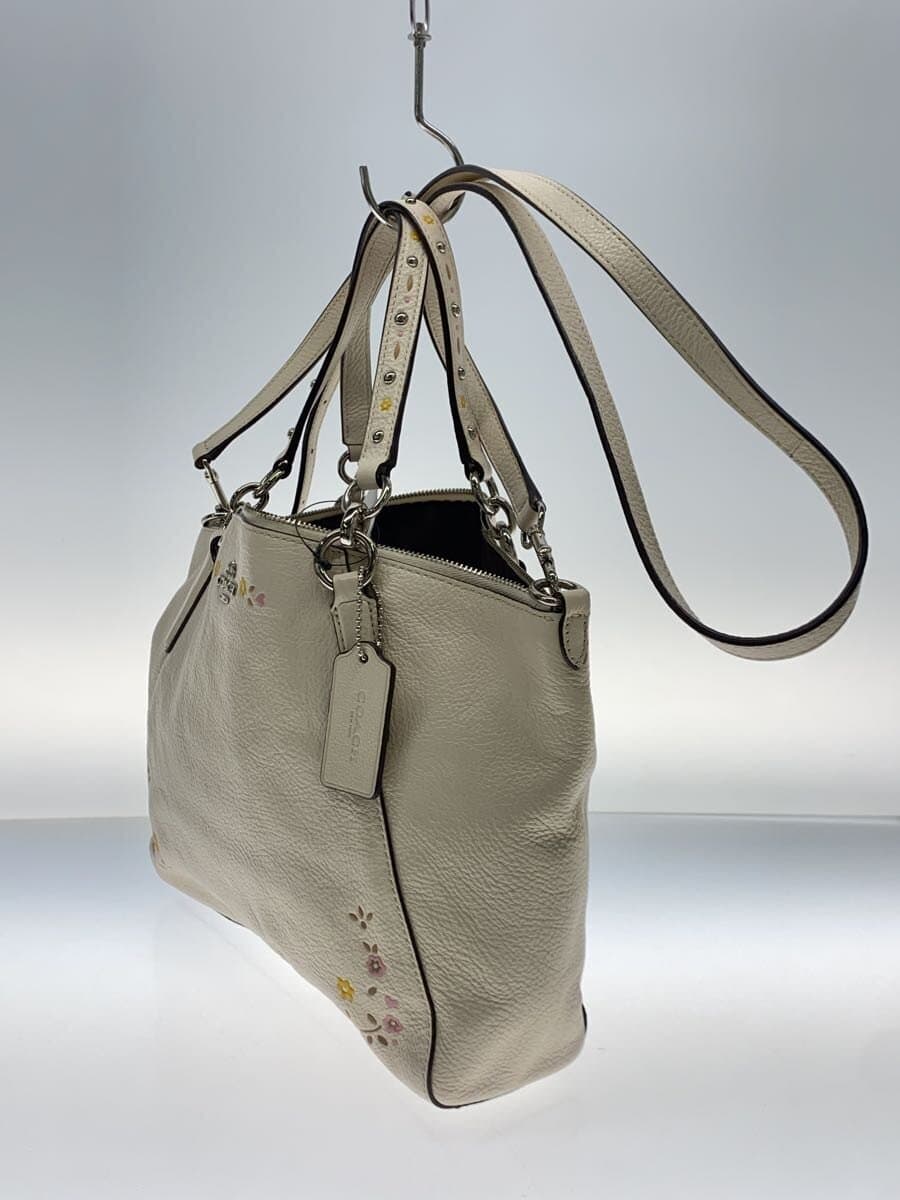 COACH handbag leather WHT F24599 2