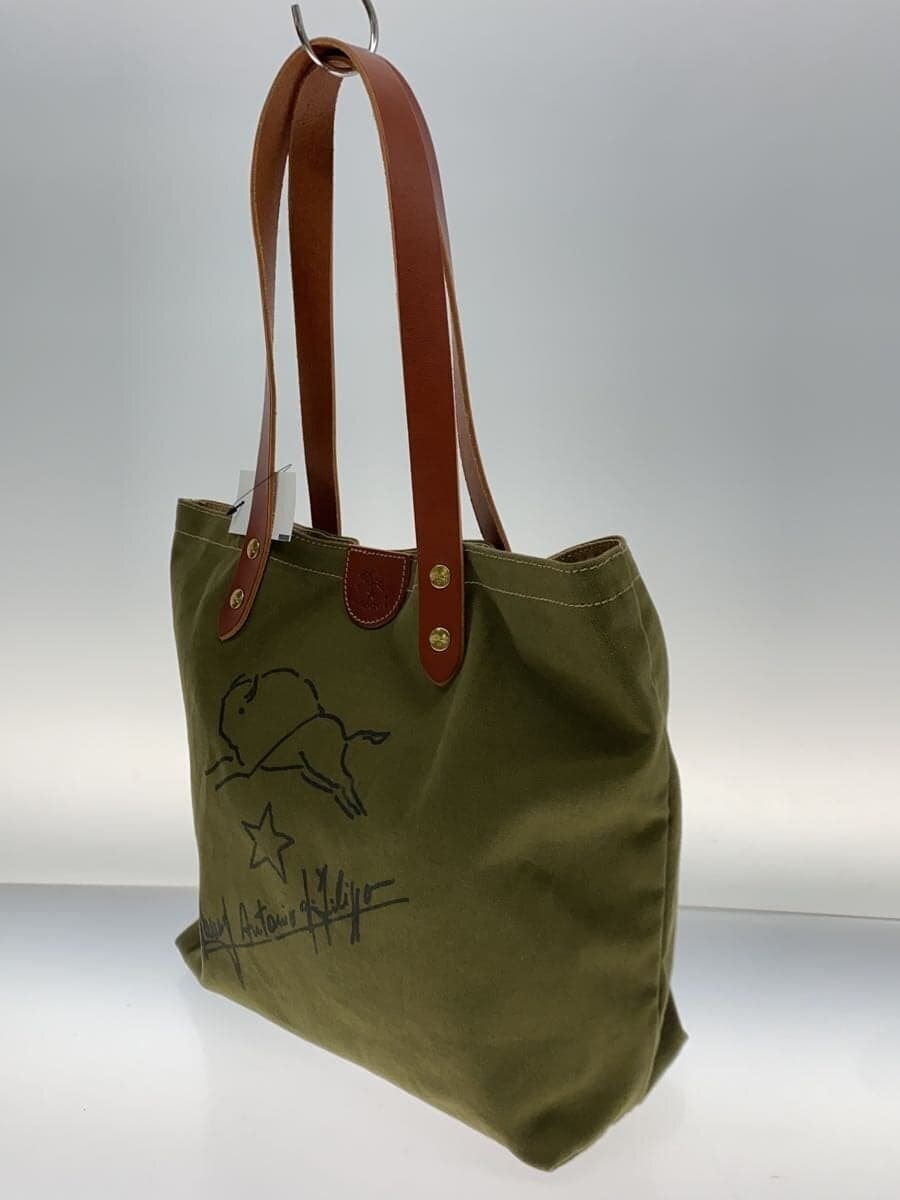IL BISONTE Tote Bag Canvas KHK 2