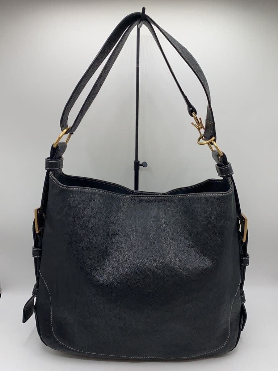 Tsuchiya Kaban Tote Bag Leather Black Plain 3
