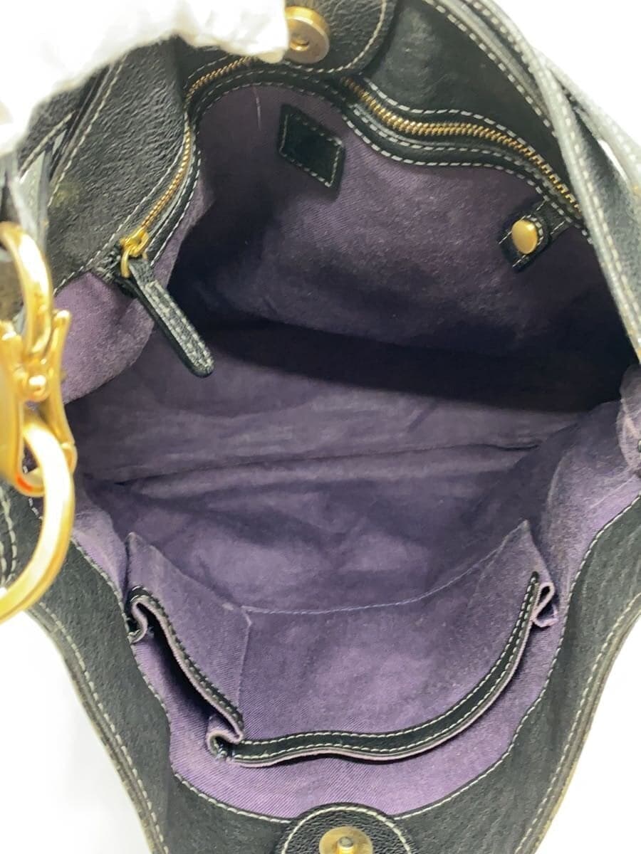 Tsuchiya Kaban Tote Bag Leather Black Plain 6